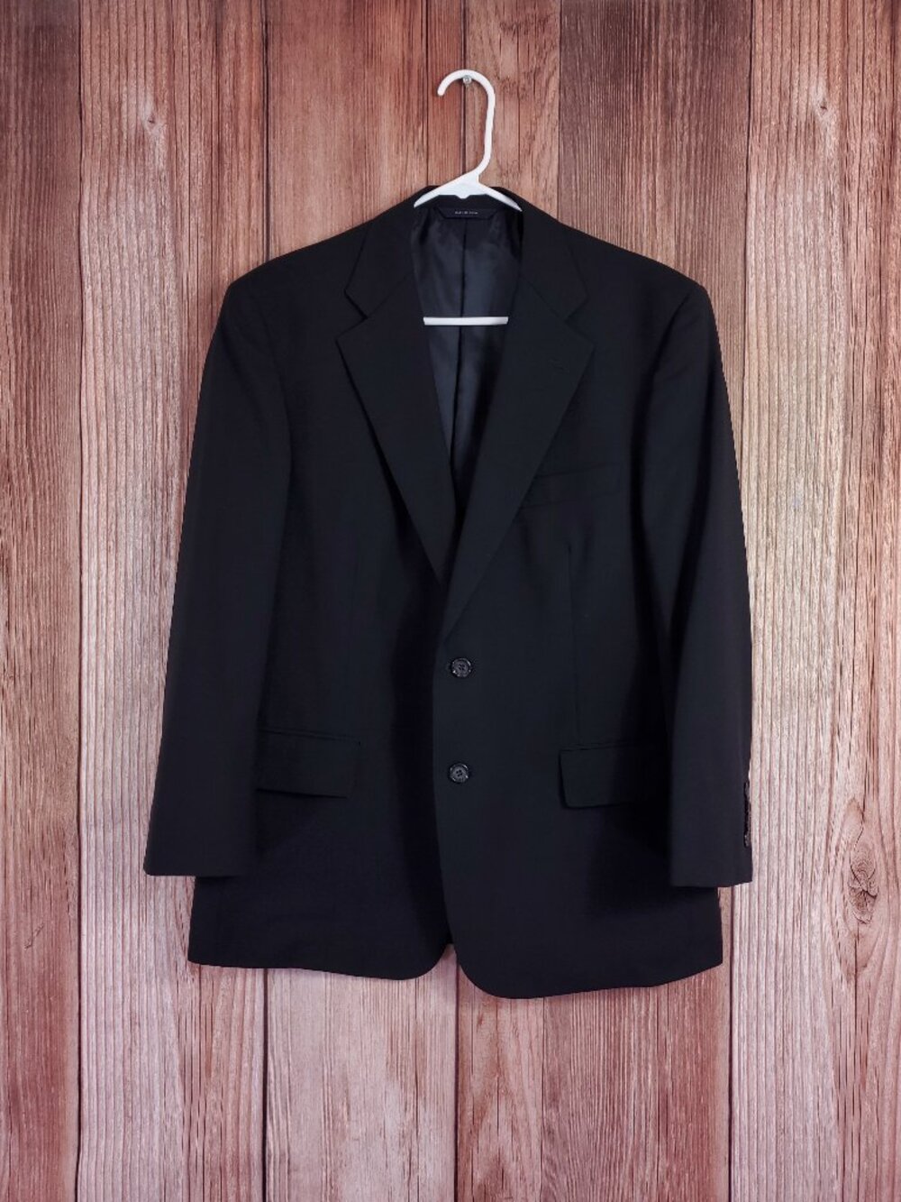 Brooks Brothers BrooksCool Suit Jacket Mens 40S Wool Blend 2 Button Blazer Black